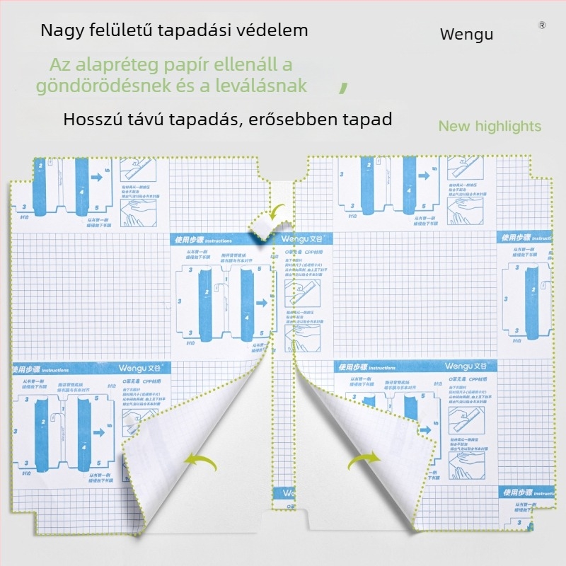 Szegmentált önzáró átlátszó matt megvastagodott könyvborító, 16K, A4, általános iskolától középiskoláig, vízálló