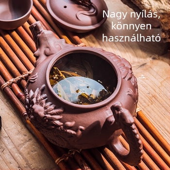 Yixing lila agyag teáskanna és teáskészlet teáscsészékkel otthoni használatra