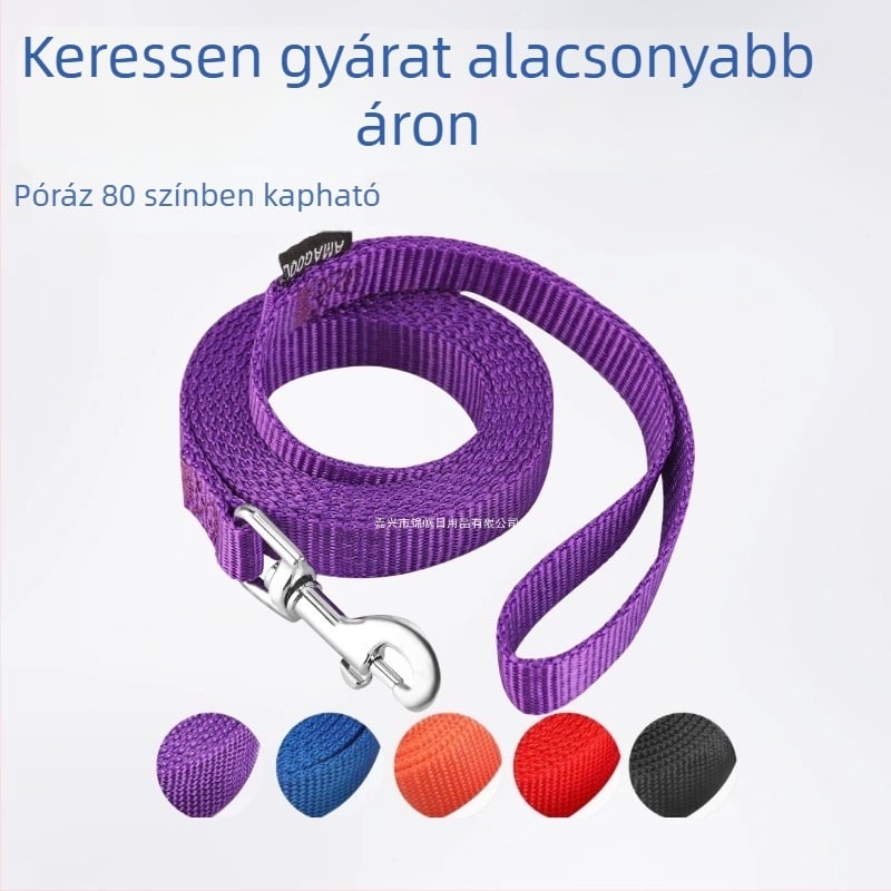 Nylon nyakörv és póráz háziállatok számára, anti-tekeredés funkcióval, kis- és közepes méretű kutyáknak és macskáknak