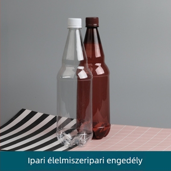 1000 ml PET műanyag italos üveg, átlátszó, üres, folyadékcsomagoláshoz