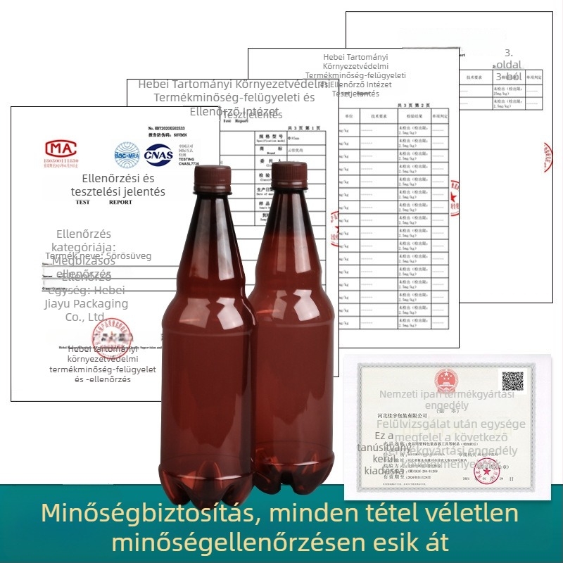 1000 ml PET műanyag italos üveg, átlátszó, üres, folyadékcsomagoláshoz
