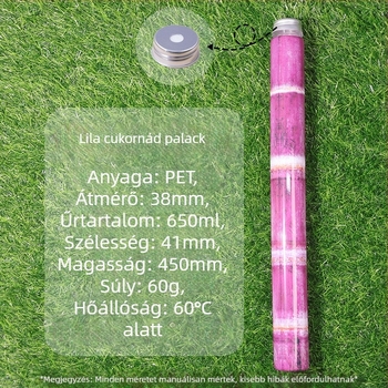 Átlátszó PET italosüveg fedővel, egyszer használható, 700 ml, Sugarcane Milk Tea
