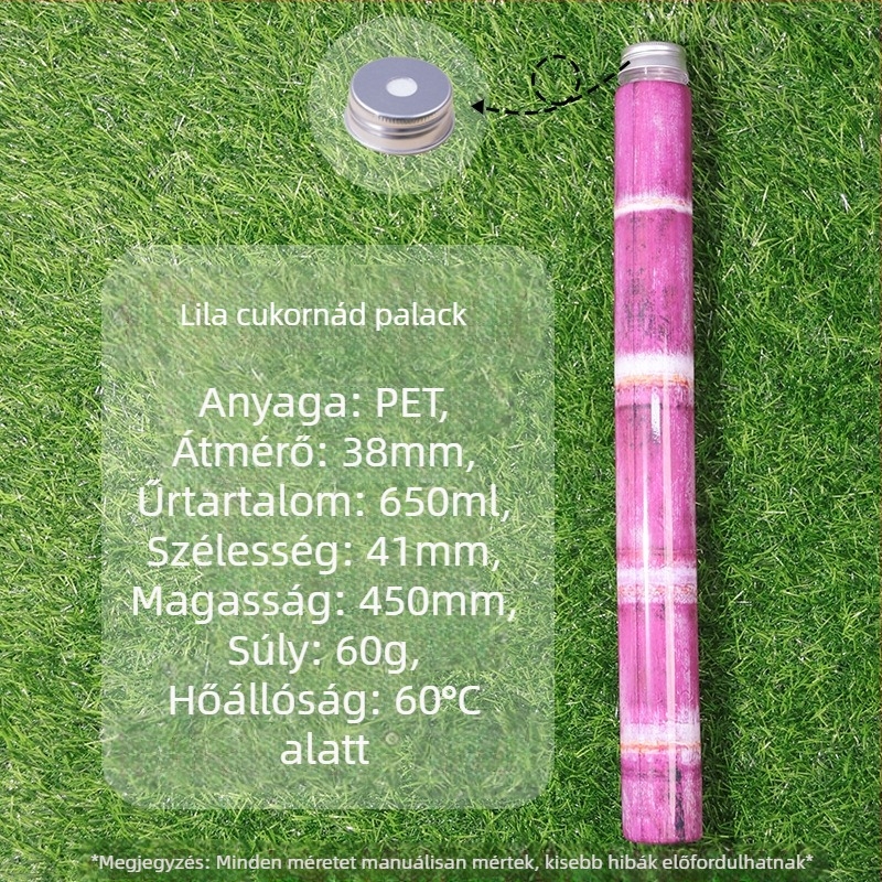 Átlátszó PET italosüveg fedővel, egyszer használható, 700 ml, Sugarcane Milk Tea