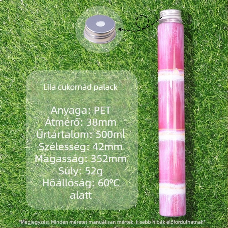 Átlátszó PET italosüveg fedővel, egyszer használható, 700 ml, Sugarcane Milk Tea