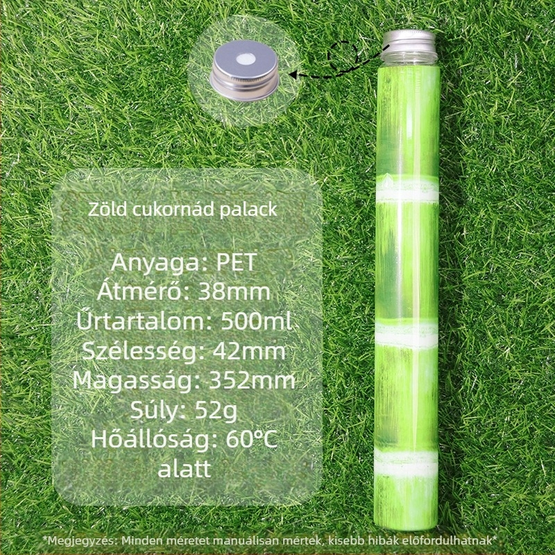 Átlátszó PET italosüveg fedővel, egyszer használható, 700 ml, Sugarcane Milk Tea