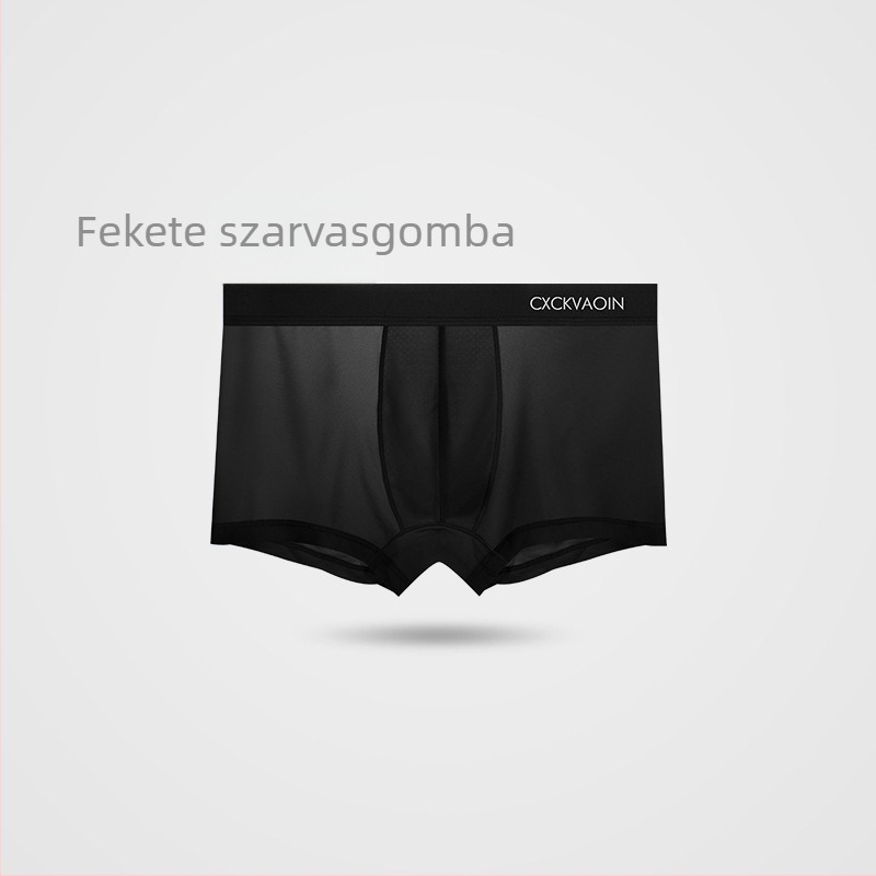 Férfiak légáteresztő nylon boxeralsó, hűsítő érzetű, hálós panelokkal és antibakteriális béléssel