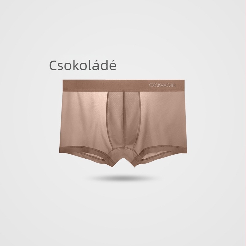Férfiak légáteresztő nylon boxeralsó, hűsítő érzetű, hálós panelokkal és antibakteriális béléssel