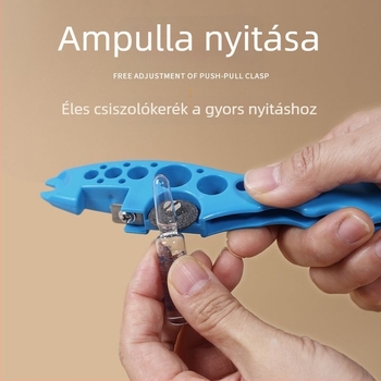 Többfunkciós, hordozható üvegnyitó ampullákhoz és orális oldatokhoz