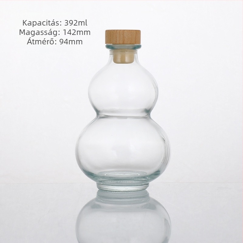 265 ml átlátszó, vastagított üvegű tök alakú üveg gyümölcsborhoz