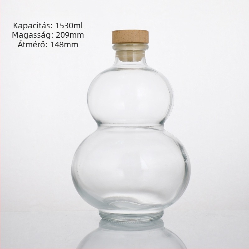 265 ml átlátszó, vastagított üvegű tök alakú üveg gyümölcsborhoz