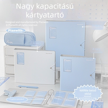 RosyPosy Planwith Buckle – Nagy kapacitású kártyaalbum oldható lapokkal, 25 oldal, kártyákhoz és jegyekhez