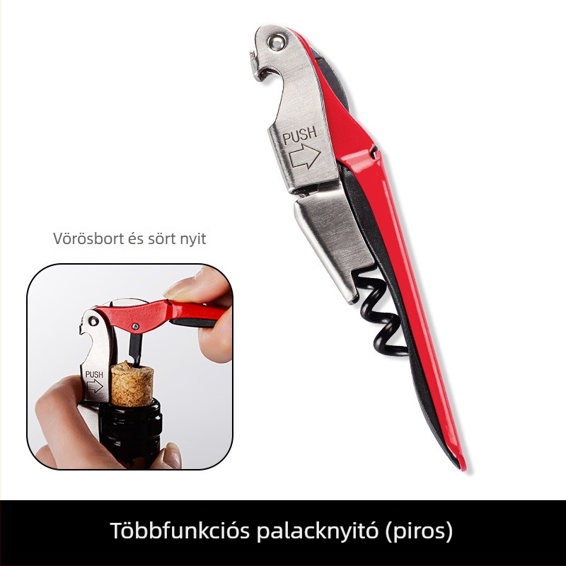 Haima Knife Rozsdamentes acél palacknyitó – többfunkciós sör- és bornyitó