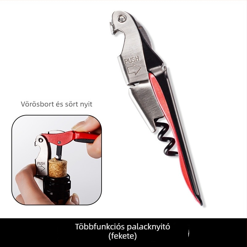 Haima Knife Rozsdamentes acél palacknyitó – többfunkciós sör- és bornyitó