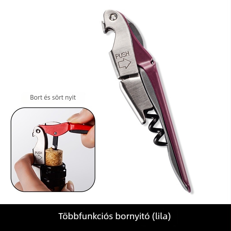 Haima Knife Rozsdamentes acél palacknyitó – többfunkciós sör- és bornyitó