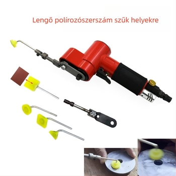 FS30 pneumatikus visszafordítható csiszoló keskeny terek polírozására, ujjszerű csiszolópapír-tartóval