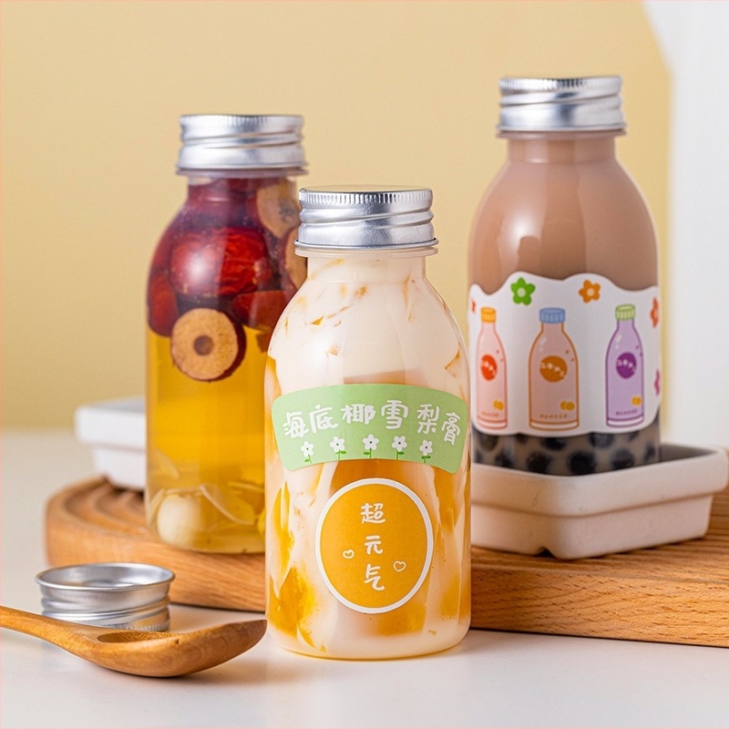 Hőálló PP műanyag üveg italokhoz, 250 ml, élelmiszer-minőségű, egyszer használatos