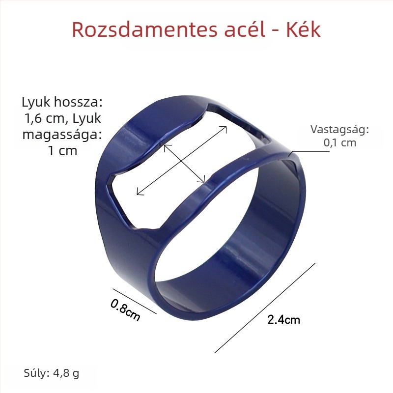 Rozsdamentes acélból készült üvegnyitó gyűrű – kreatív sörös üvegnyitó, konyhai eszköz
