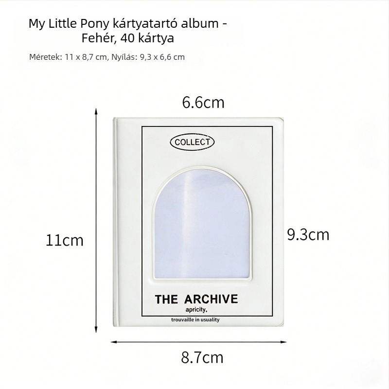 My Little Pony átlátszó PVC kártyaalbum, fényképalbum tárolásra, egy kártya oldalanként, emlékalbum