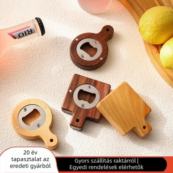 Tömörfa palacknyitó, mágneses hűtőmágnessel