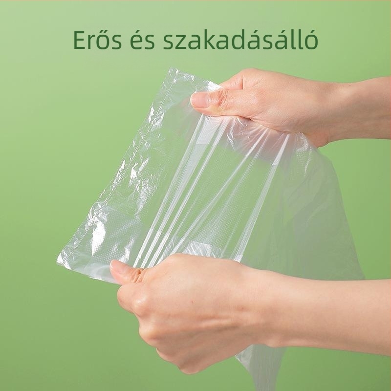 Kihúzható frissesség-megőrző tasakok készlet háztartási használatra, vastag, egyszer használatos zacskók a konyhához és a hűtőhöz