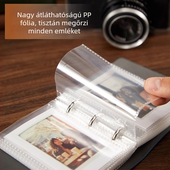 Nagy kapacitású 3 hüvelykes mini fotóalbum tároló kötet, aranyos páros dizájn