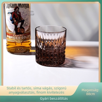 Európai stílusú kristály whisky pohár, K9 kristály, elegáns otthoni használatra