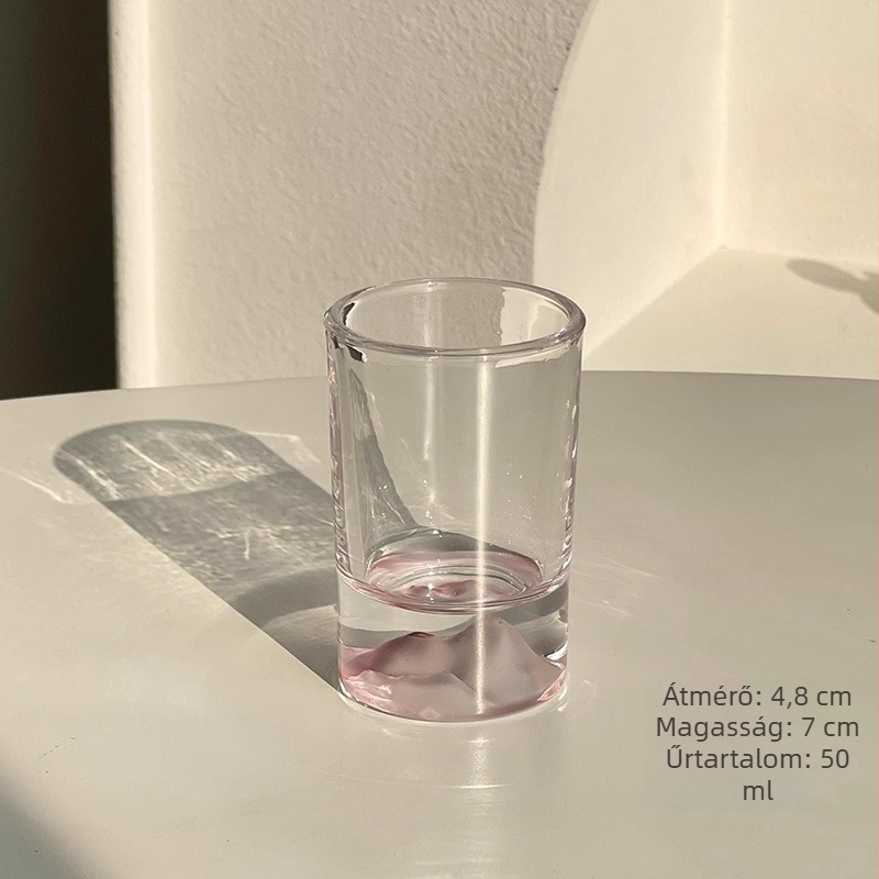 Pink Mountain üvegpohár röviditalhoz, 100 ml, prémium otthoni bárfelszerelés
