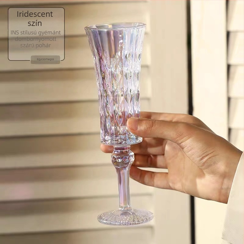 Francia stílusú pezsgőpohár, kiváló minőségű vörösboros goblet, retro palotai stílus, otthoni használatra