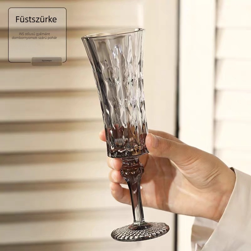 Francia stílusú pezsgőpohár, kiváló minőségű vörösboros goblet, retro palotai stílus, otthoni használatra