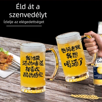 500 ml-es üvegpohár BBQ standokhoz és éttermekhez, kézműves sör