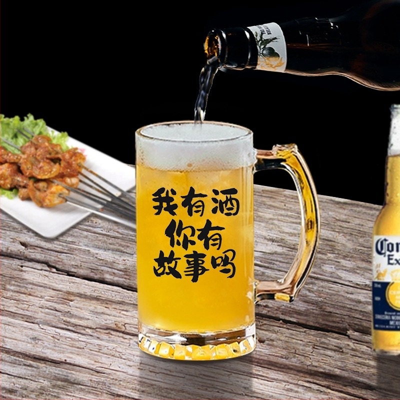 500 ml-es üvegpohár BBQ standokhoz és éttermekhez, kézműves sör