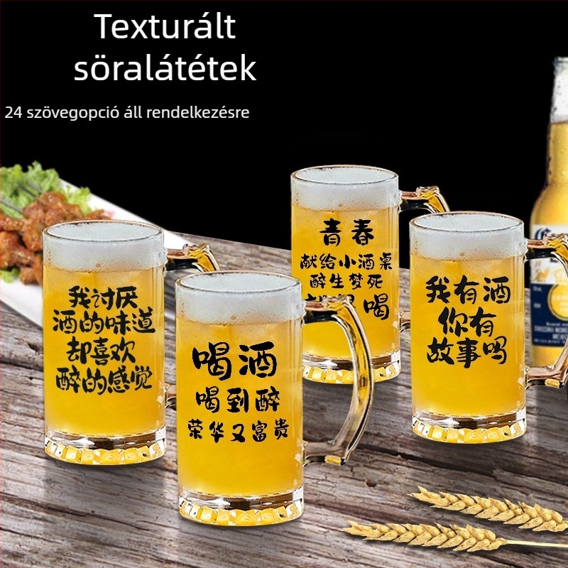 500 ml-es üvegpohár BBQ standokhoz és éttermekhez, kézműves sör