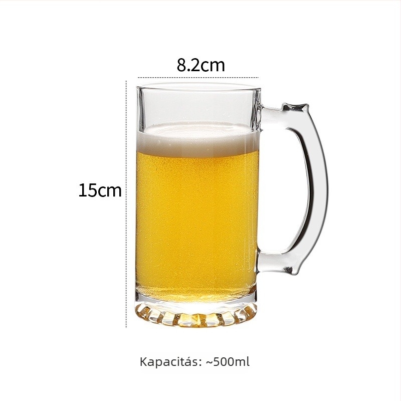 500 ml-es üvegpohár BBQ standokhoz és éttermekhez, kézműves sör