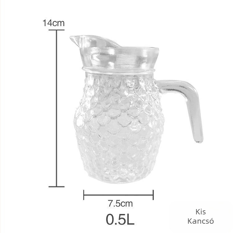 Dekan­ter vastag üvegből vörösborhoz és szeszes italokhoz, kacsa-szájú kifolyóval, 500 ml