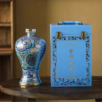 Jingdezhen porcelán cloisonné enamelezett zárt borosüveg dekoráció háztartási használatra