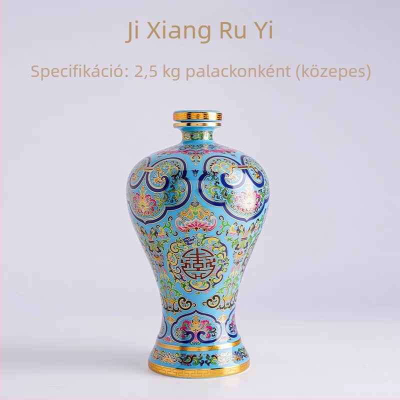 Jingdezhen porcelán cloisonné enamelezett zárt borosüveg dekoráció háztartási használatra