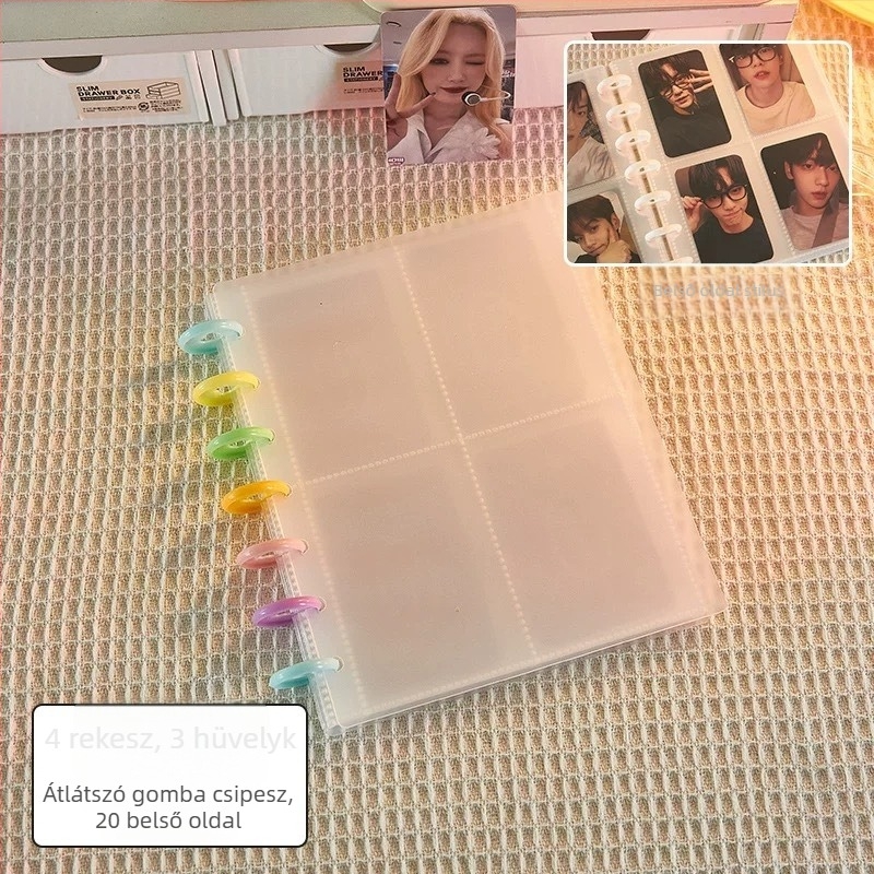 4 részes fotóalbum 3 hüvelykes Polaroid fotókhoz és kis kártyákhoz