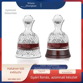 Európai stílusú kristályos bordekanter készlet forgó vortex dizájnnal, otthoni használatra