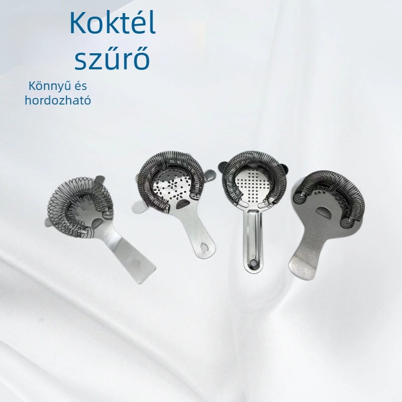 Nemesacél bárszűrő, jégszűrő és jégleválasztó – koktél- és borkiegészítők