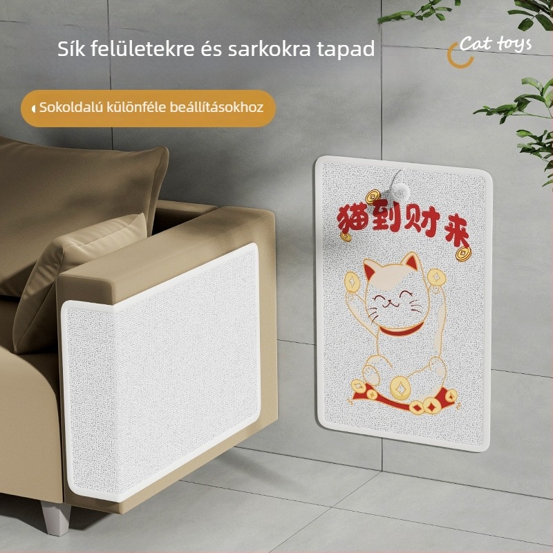 Macska karmázó deszka, kopásálló, szisal utánzat, kanapévédő, karmázó párna, falra szerelhető, függőleges