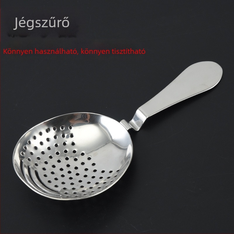 Rozsdamentes acélból készült jégelválasztó bárhoz, koktélokhoz való jégszűrő, otthoni használatra