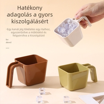 Műanyag jégkanál a Starbucks Frappuccino stílusában, négyzetes alakú, kávézók és tej-tea üzletek számára, kereskedelmi használatra, vastított és strapabíró.