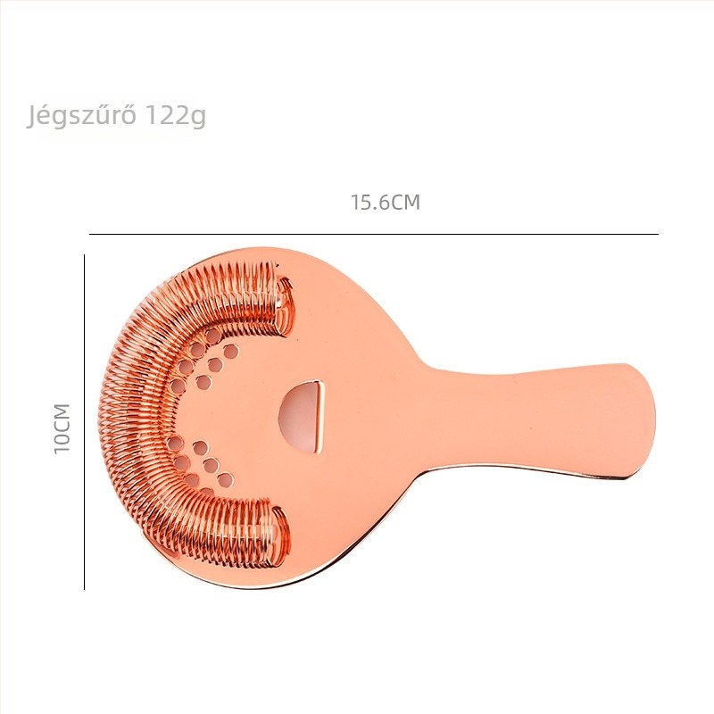 Rozsdamentes acélból készült félkör alakú jégszűrő koktélokhoz, Hawthorne-stílusú jégszűrő, shakerező kiegészítő otthoni használatra