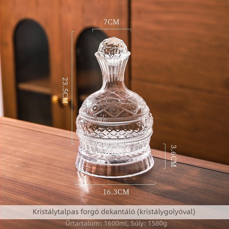 Kiválasztott whiskey pohárkészlet kristály dekantérrel, otthoni használatra