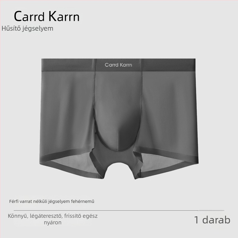 Férfiak számára lélegző nejlonból készült ice-silk alsónadrág nyomtatott mintával