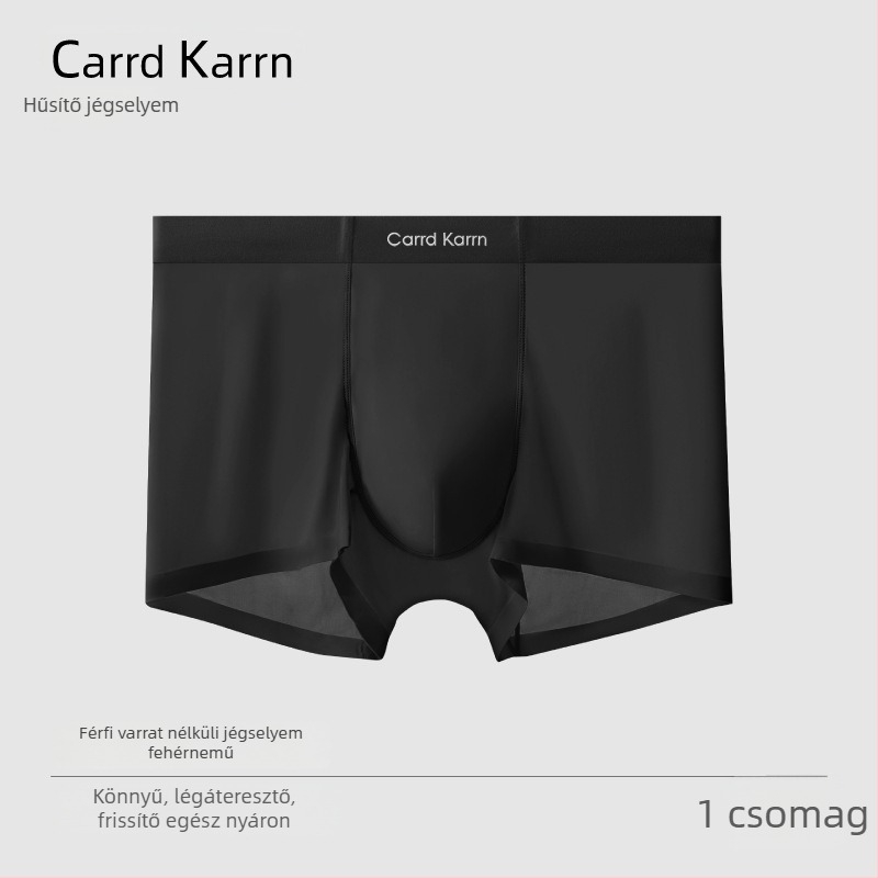 Férfiak számára lélegző nejlonból készült ice-silk alsónadrág nyomtatott mintával