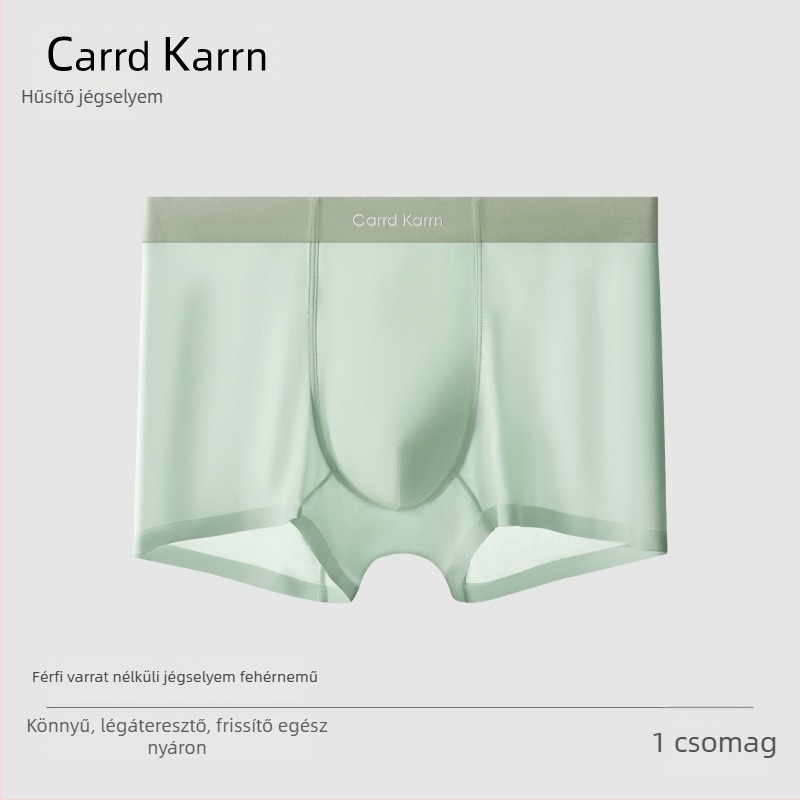 Férfiak számára lélegző nejlonból készült ice-silk alsónadrág nyomtatott mintával