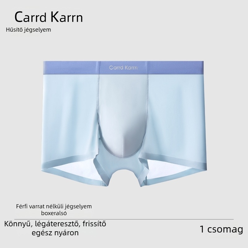 Férfiak számára lélegző nejlonból készült ice-silk alsónadrág nyomtatott mintával