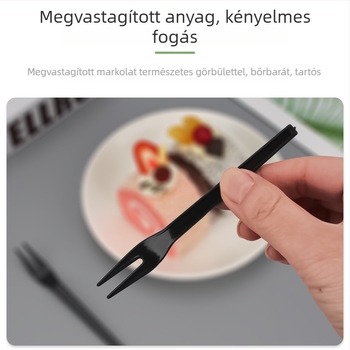 Egyszer használatos vastagabb műanyag gyümölcsvilla ízlelésre — egyenként csomagolt