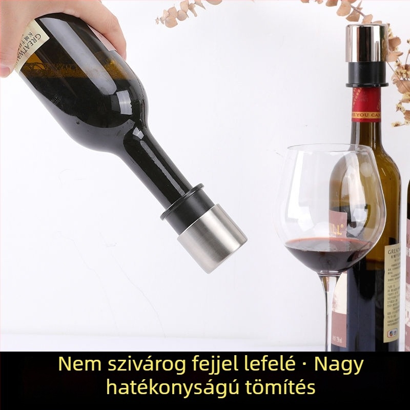 Rozsdamentes acélból készült vákuumos bordugó – nyomásos zárás, szivárgásmentes a frissesség megőrzéséért